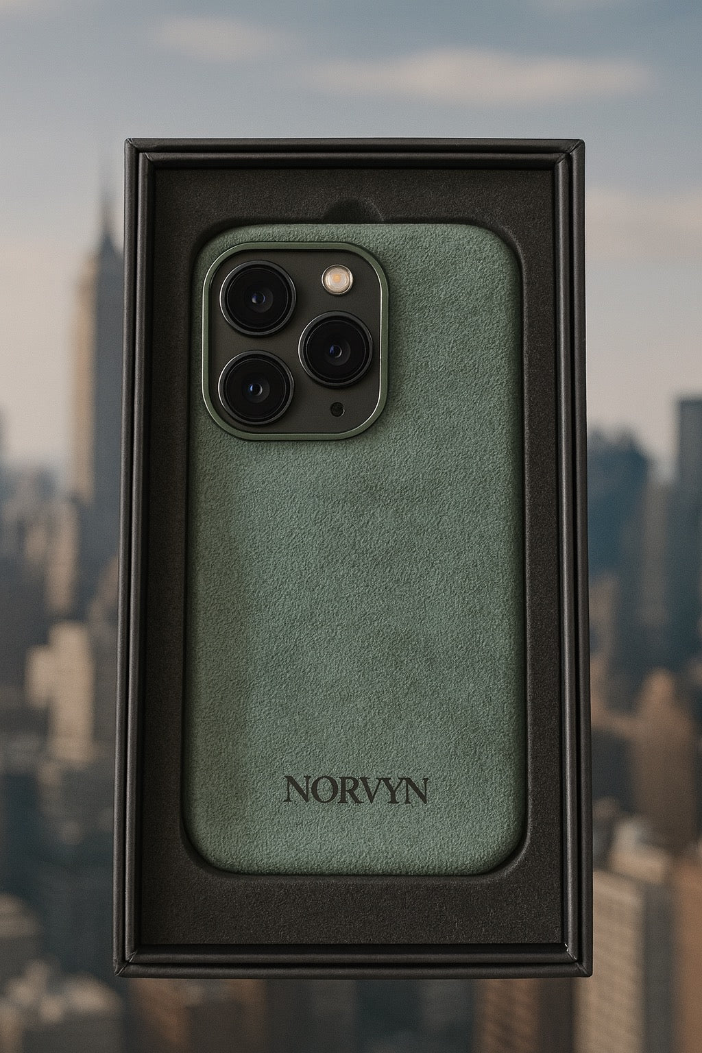 Iphone 15 Pro Max - Alcantara Green & Black